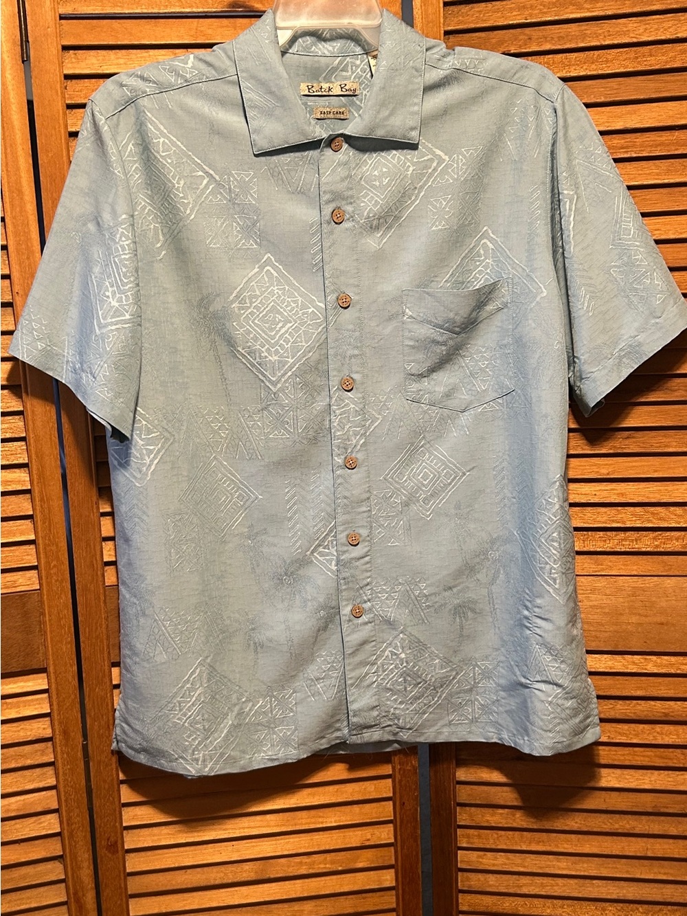Batik Bay Aqua Textured Short Sleeve Shirt